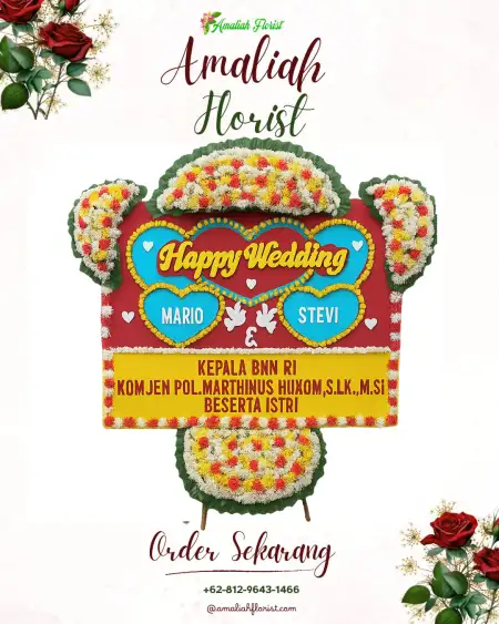 Papan Bunga Pernikahan Panca Negeri